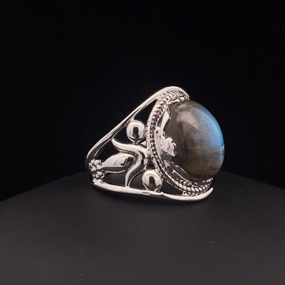 Sterling Silver Labradorite Ring Size 7