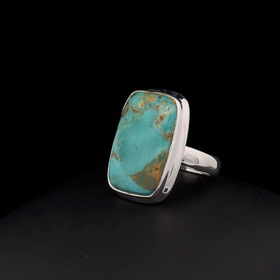 Sterling Silver Kingman Turquoise Ring Size 7