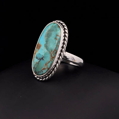 Sterling Silver Kingman Turquoise Ring Size 7