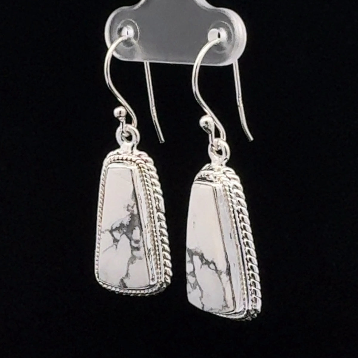 Sterling Silver Howlite Earrings