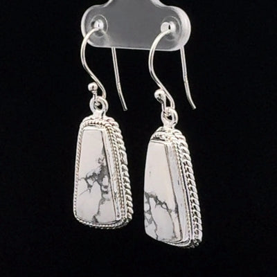 Sterling Silver Howlite Earrings