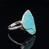 Sterling Silver Raw Turquoise Ring Size 10