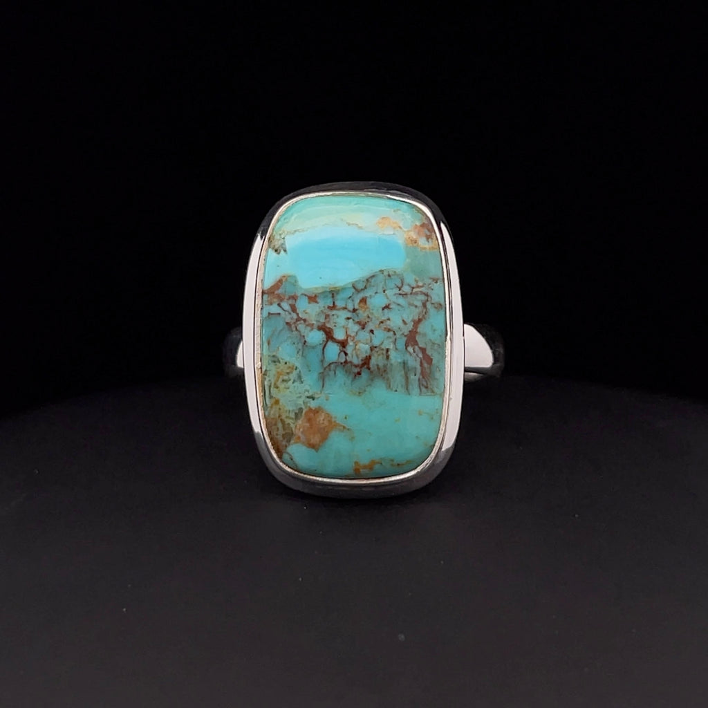 Sterling Silver Kingman Turquoise Ring Size 7