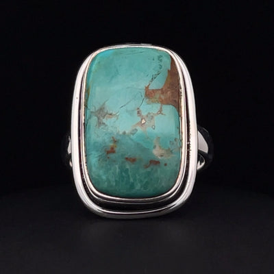 Sterling Silver Kingman Turquoise Ring Size 7