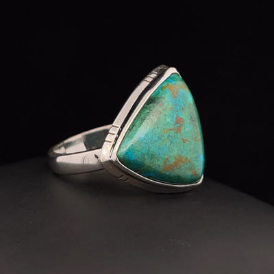 Sterling Silver Chrysocolla Ring Size 8
