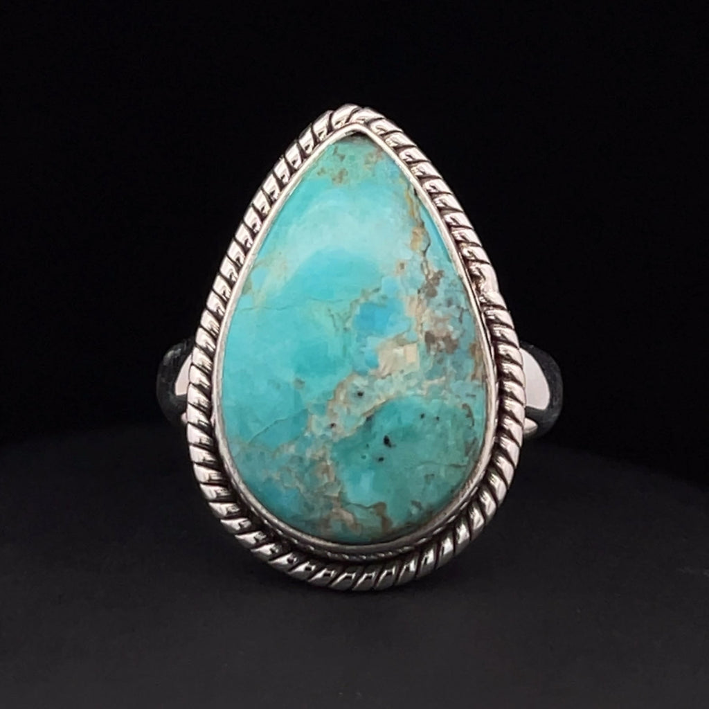 Sterling Silver Kingman Turquoise Ring Size 7