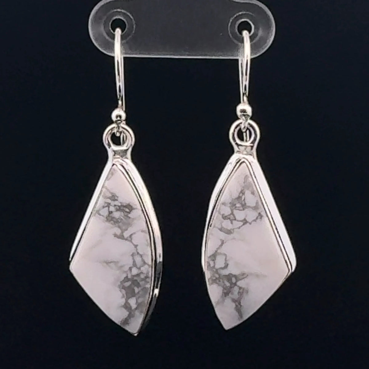 Sterling Silver Howlite Earrings