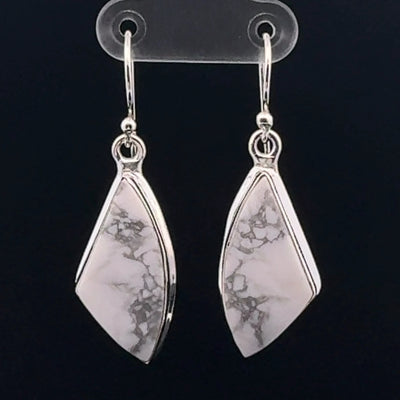 Sterling Silver Howlite Earrings