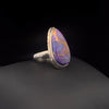 Sterling Silver Copper Purple Turquoise Ring Size 7