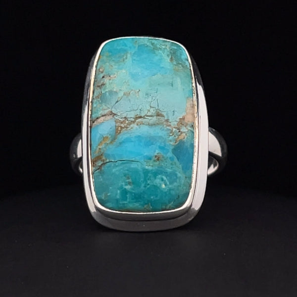 Sterling Silver Kingman Turquoise Ring Size 7