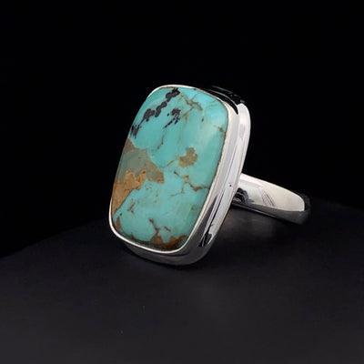 Sterling Silver Kingman Turquoise Ring Size 7