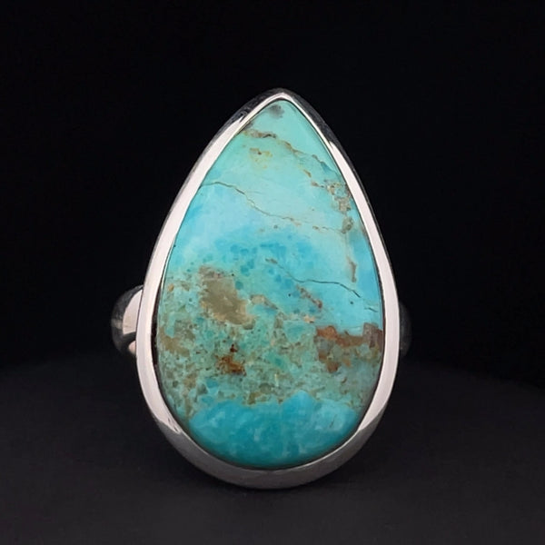 Sterling Silver Kingman Turquoise Ring Size 7