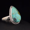 Sterling Silver Kingman Turquoise Ring Size 8