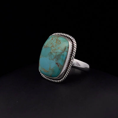 Sterling Silver Kingman Turquoise Ring Size 7