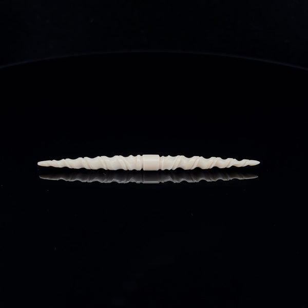 6g (4mm) Fossilized Mammoth Ivory Carved Septum Spike
