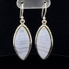 Sterling Silver Blue Lace Agate Earrings