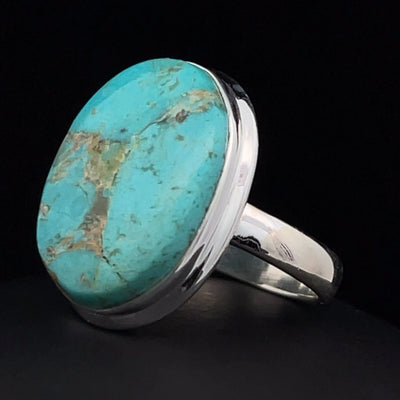 Sterling Silver Kingman Turquoise Ring Size 7
