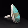 Sterling Silver Kingman Turquoise Ring Size 8