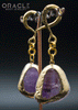Crossover With Gold Plated Window Polished Amethyst