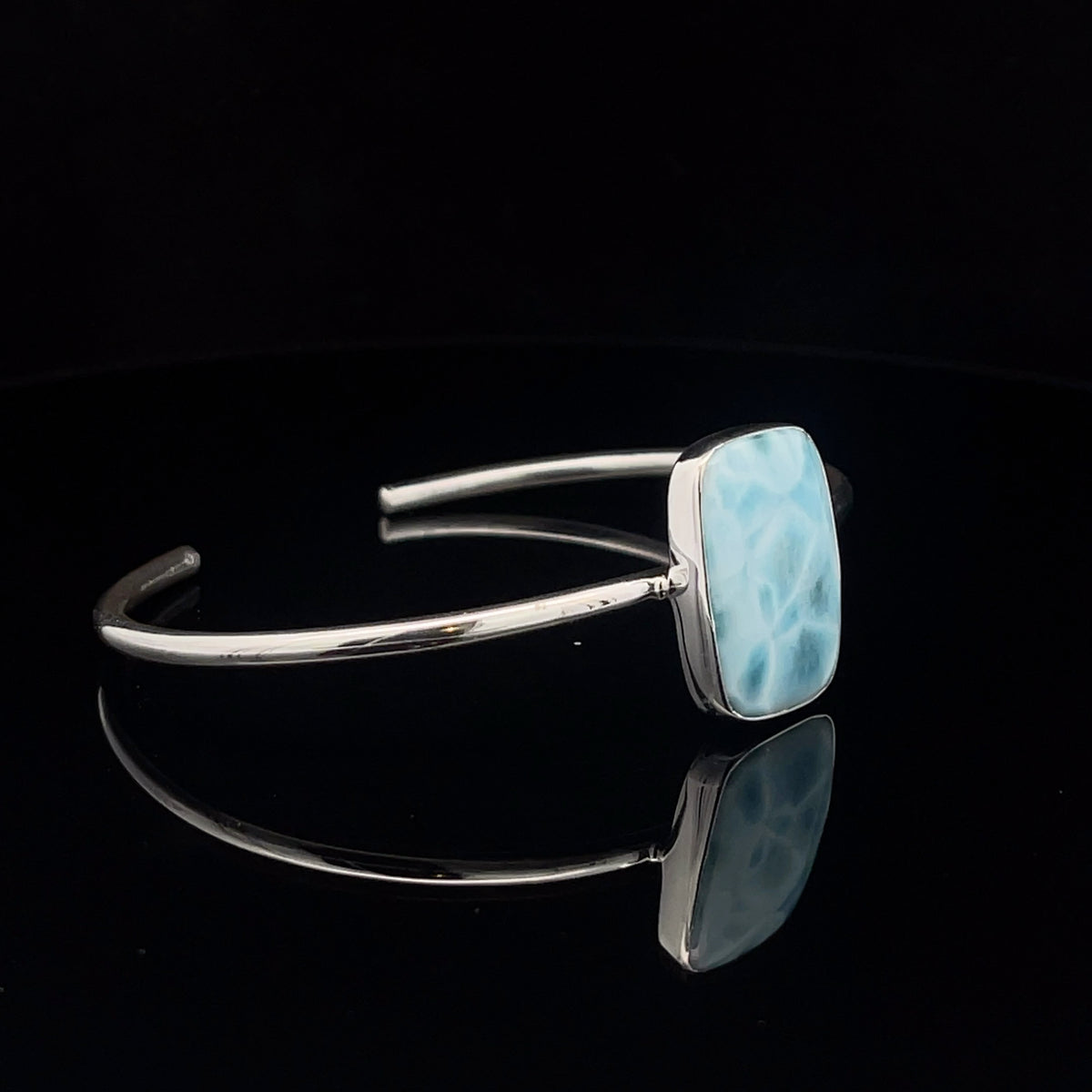Sterling Silver Larimar Cuff Bracelet