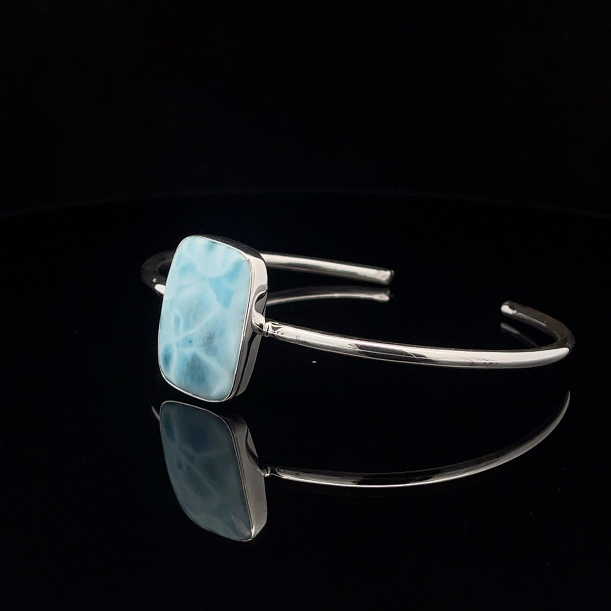 Sterling Silver Larimar Cuff Bracelet
