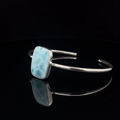 Sterling Silver Larimar Cuff Bracelet