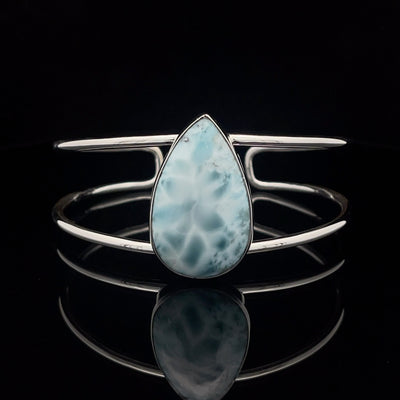 Sterling Silver Larimar Cuff Bracelet