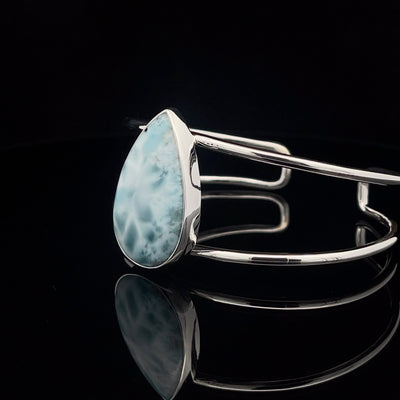 Sterling Silver Larimar Cuff Bracelet