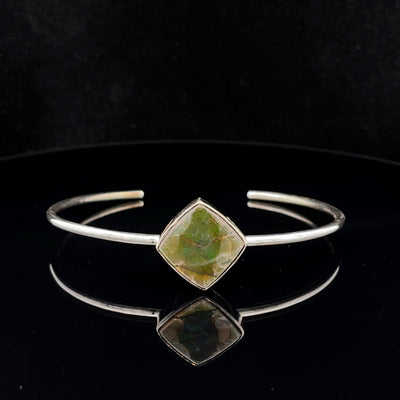 Sterling Silver Ammolite Cuff Bracelet
