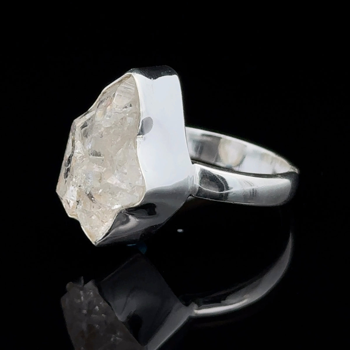 Sterling Silver Herkimer Diamond Ring Size 6.5