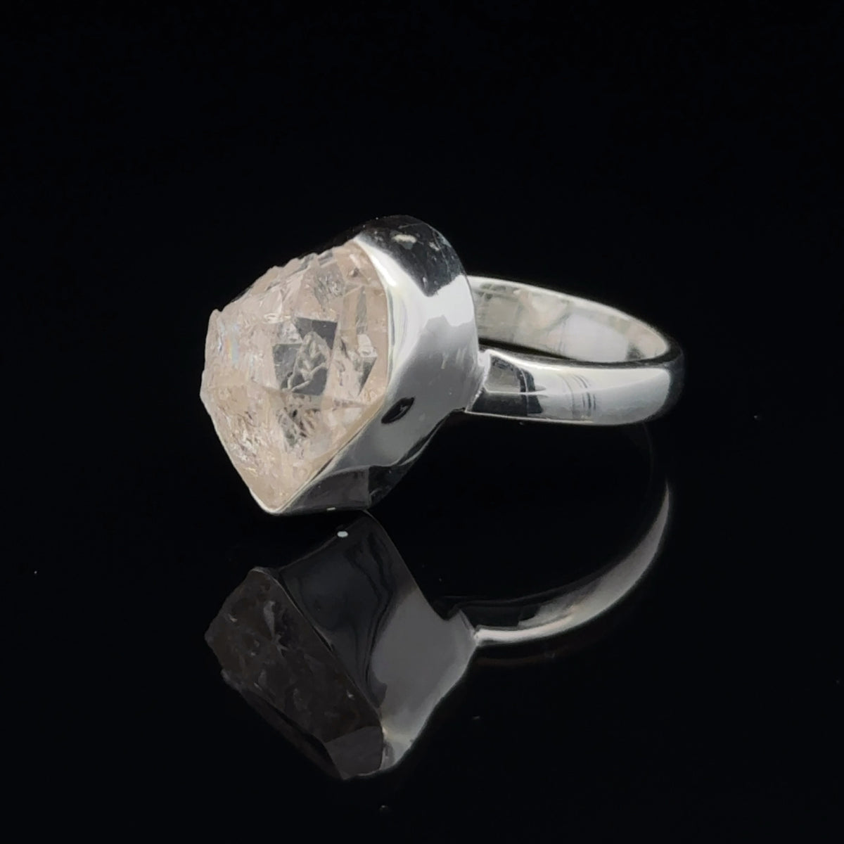 Sterling Silver Herkimer Diamond Ring Size 7