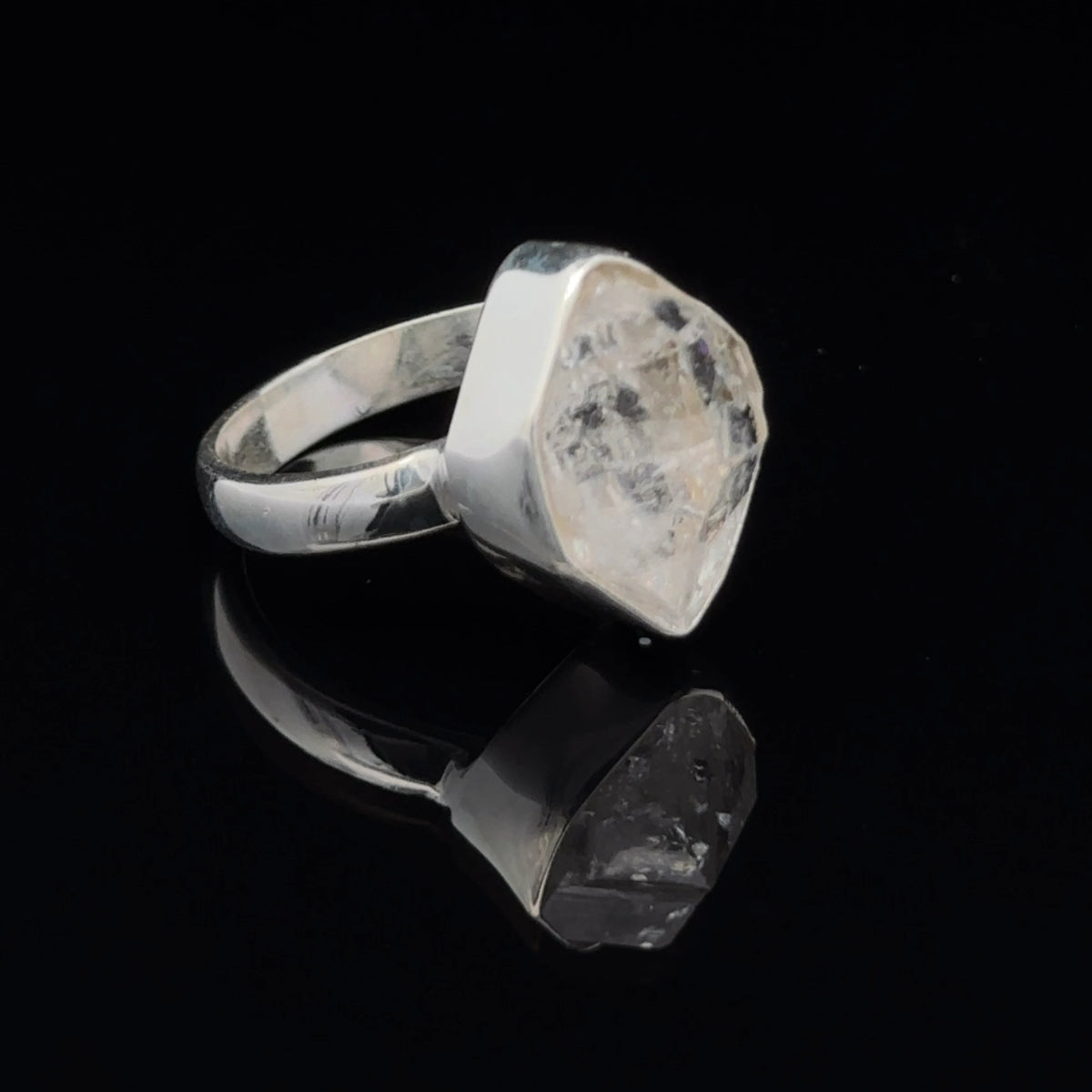 Sterling SIlver Herkimer Diamond Ring Size 7