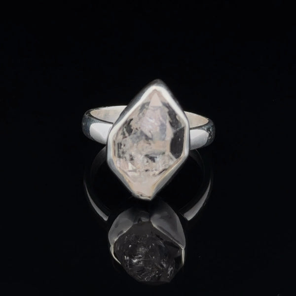 Sterling Silver Herkimer Diamond Ring Size 7