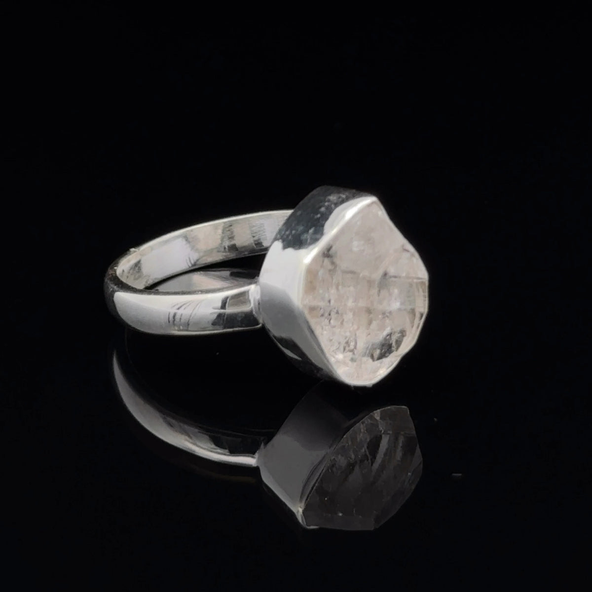 Sterling Silver Herkimer Diamond Ring Size 7