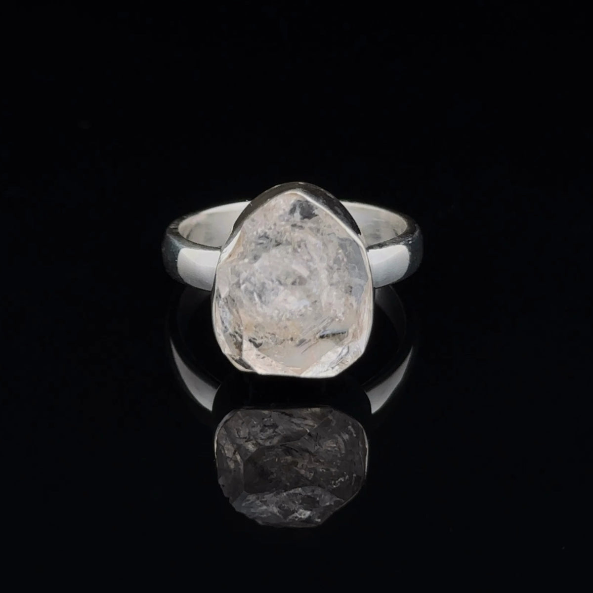 Sterling Silver Herkimer Diamond Ring Size 7