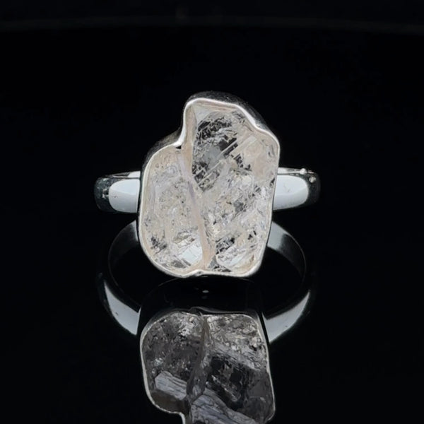 Sterling Silver Herkimer Diamond Ring Size 8