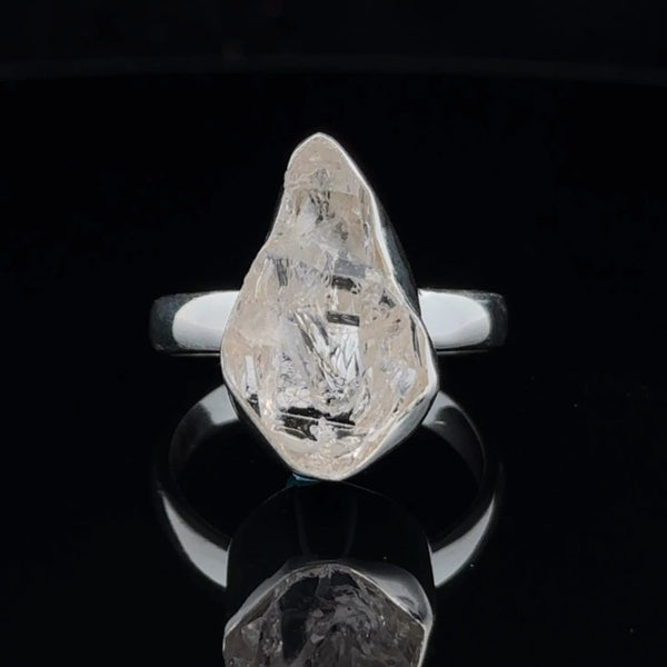 Sterling Silver Herkimer Diamond Ring Size 8