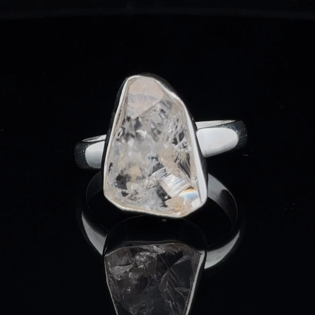 Sterling Silver Herkimer Diamond Ring Size 8