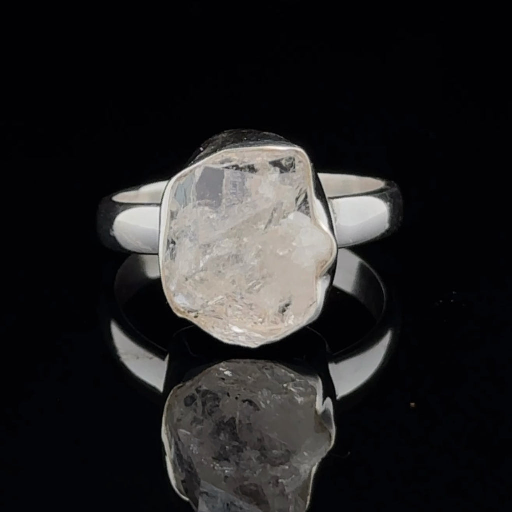 Sterling Silver Herkimer Diamond Ring Size 8