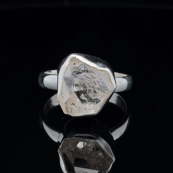 Sterling Silver Herkimer Diamond Ring Size 8