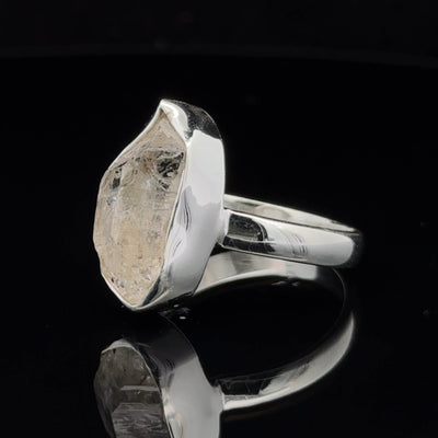 Sterling Silver Herkimer Diamond Ring Size 9.5