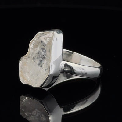 Sterling Silver Herkimer Diamond Ring Size 9.5