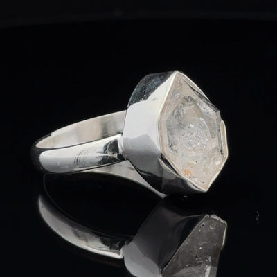 Sterling Silver Herkimer Diamond Ring Size 10