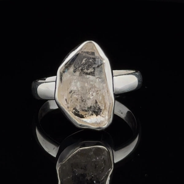 Sterling Silver Herkimer Diamond Ring Size 10