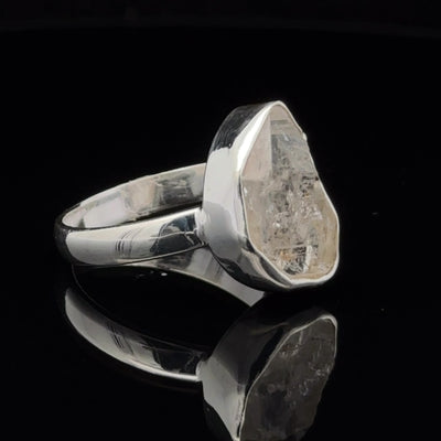 Sterling Silver Herkimer Diamond Ring Size 10