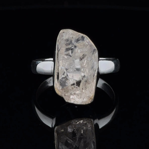 Sterling Silver Herkimer Diamond Ring Size 10