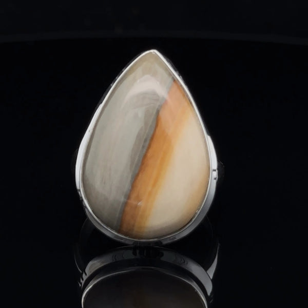 Sterling Silver Wildhorse Picture Jasper Ring Size 6