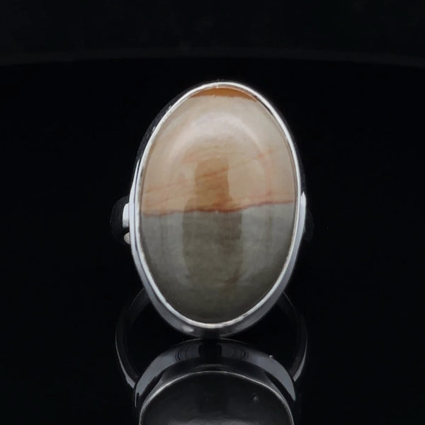 Sterling Silver Wildhorse Picture Jasper Ring Size 7