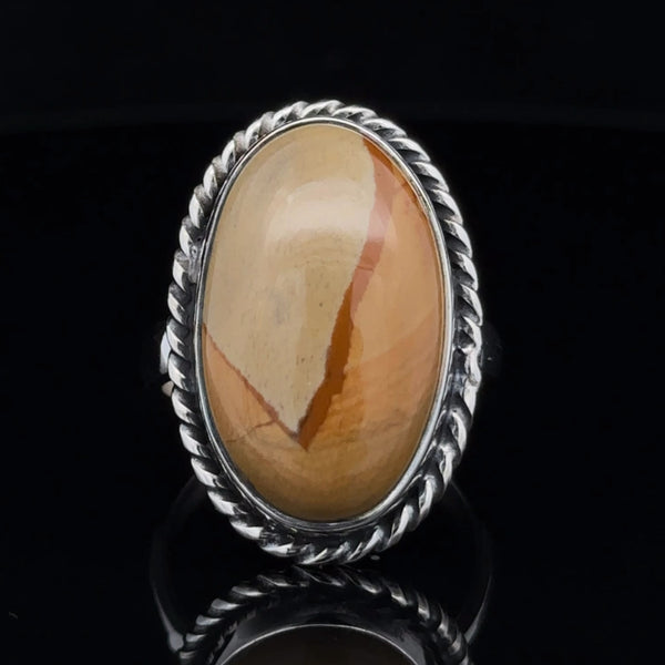 Sterling Silver Wildhorse Picture Jasper Ring Size 8