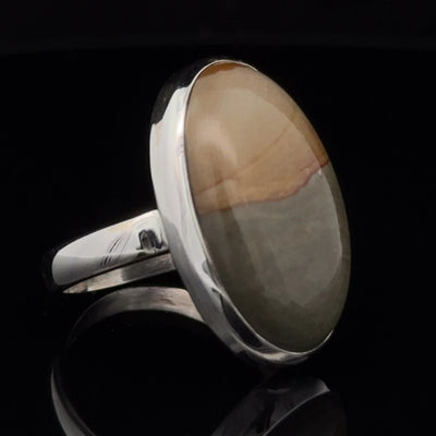 Sterling Silver Wildhorse Picture Jasper Ring Size 8
